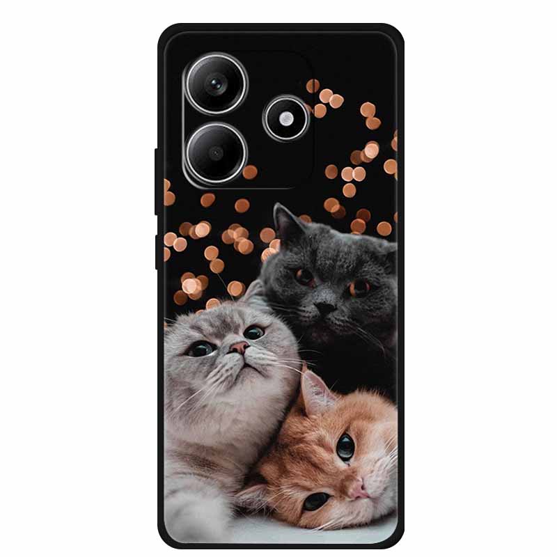 Lovely Case For Redmi Note 14 5G Cover Painted Cats Soft TPU Silicone Cover for Xiaomi Redmi Note 14 Pro Plus 5G Back Case Coque