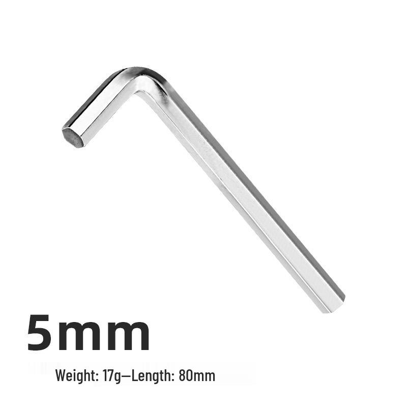 M6 Nickel-Plated Metric Inner Hex Wrench Set, 2.5-8mm L- and 7-Shaped Tools