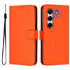 For TECNO Camon 40 Pro 4G Case Solid Color Wallet Leather Phone Cover with Strap