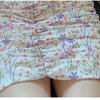 Summer Dress Women's Feminine Low-cut Slim Hip Pleated Floral Chiffon Skirt