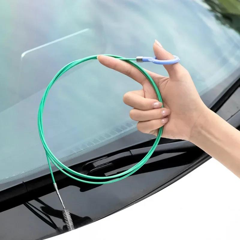 3/5m Car Drain Dredge Cleaning Scrub Brush Auto Sunroof Long Hoses Detailing Cleaning Tool Spiral Cleaning Brush Drain Cleaner