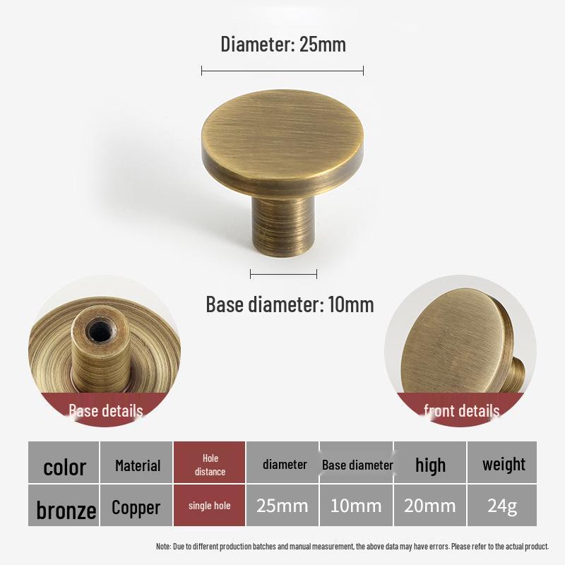 Bronze Brass Pull Handle: New Chinese Style Cabinet, Wardrobe & Drawer Retro Door Handle