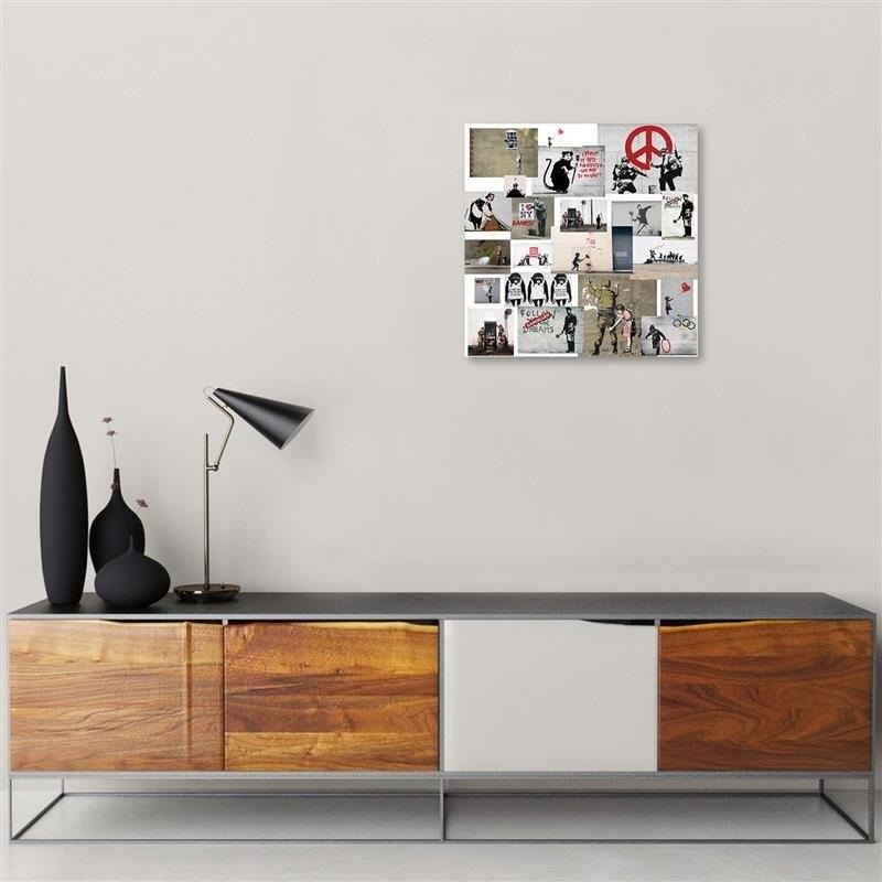 Canvas Print, Banksy Mural - Collection of Street Art Works