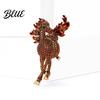 Romantic Horse Jewelry Gift Retro Style Brooch Sparkling Rhinestones Inlaid