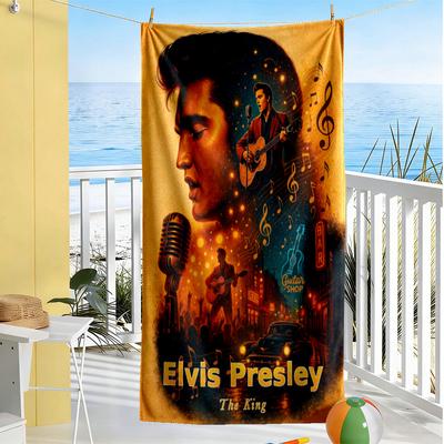 Elvis Presley: Rock Roll Beach Towel Quick-Dry Soft Microfiber Comfortable Lightweight