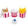 Food Shaped Keyboard Button Clicker Keychain Stress Relief Fidget Keyring Anxiety Relief Gift