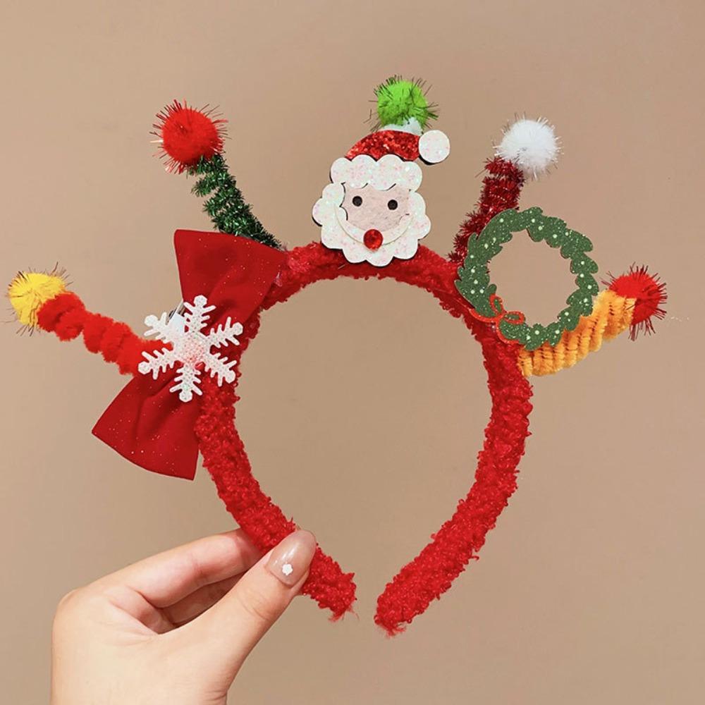 

Glowing Elk Hair Hoop Antlers Headband Glitter Glowing New Year Headband Men Style 9