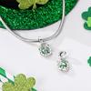 Irland Karte Charm Perlen Komponenten Kupfer Metall St. St. Patrick's Day Kleeblatt Anhänger Perlenkomponente Kompatibel mit Authentischem Original Charm-Perle