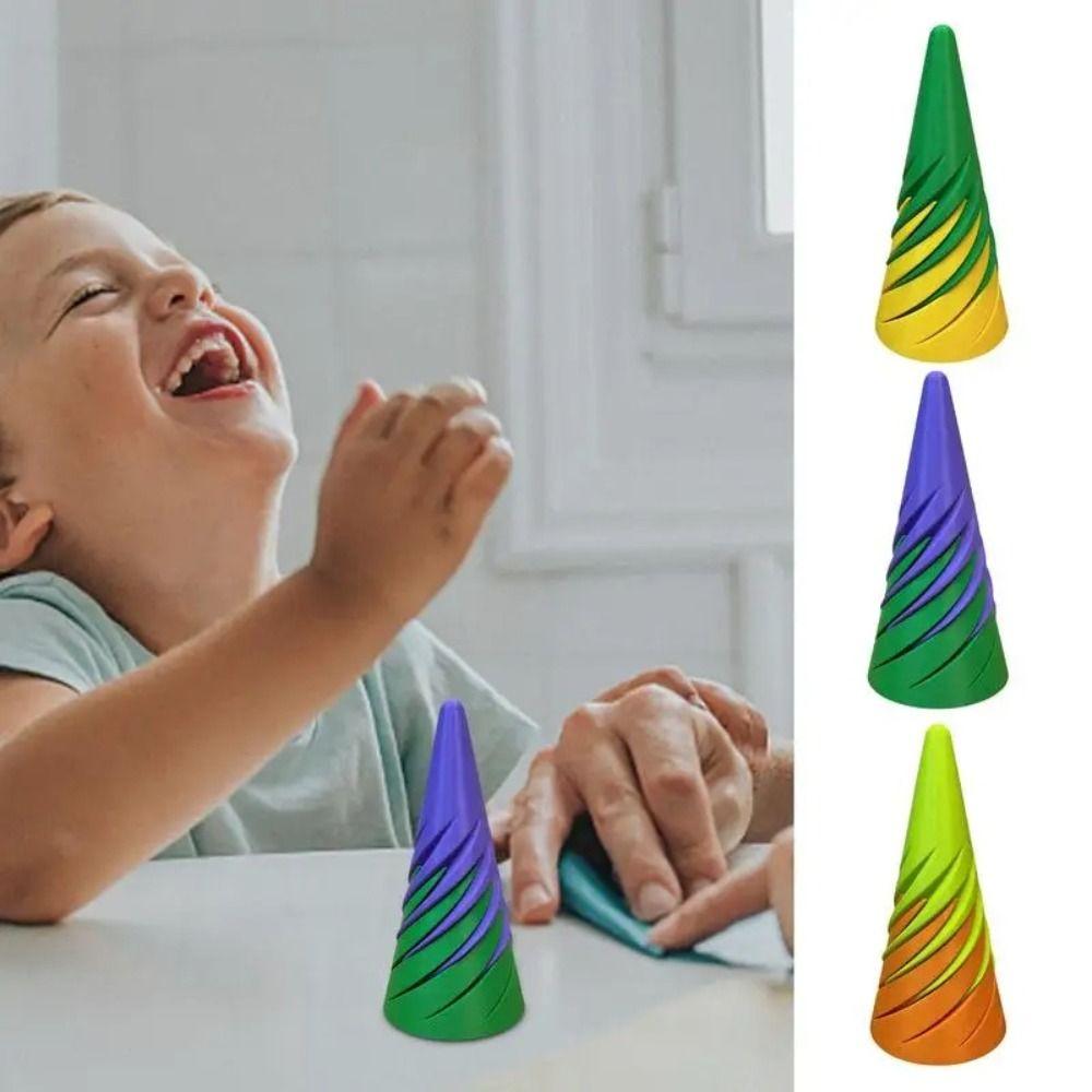 Math Games 3D Printed Spiral Cone Toy Intelligence Development Helix Screw Toy  for Kids