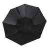 Fan Umbrella 8 Ribs Straight Handle Rechargeable Vinyl Pongee Fabric with Cooling Fan Sun Rain Umbrella for Outdoor