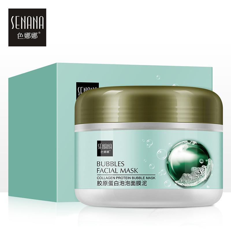

SENANA Collagen Bubble Mask Грязевая увлажняющая маска Очищение кожи Средства по уходу за кожей лица 100G