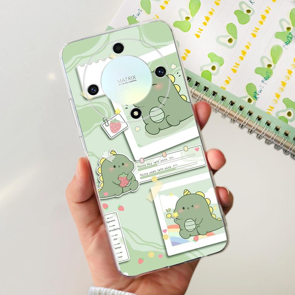 For Honor Magic 4 Lite Case ANY-LX1 ANY-LX2 ANY-LX3 Clear Cover Popular Flower Soft Silicone Funda For Honor Magic 5 6 Lite Para