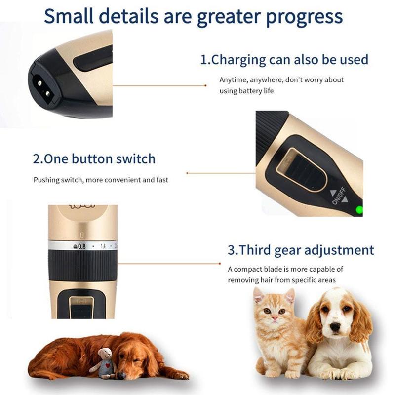 Pet Electric Hair Clipper for Cats and Dogs, Professional Grooming Tool with Precision Blades for Easy Pet Hair Trimming