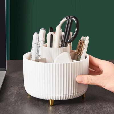 Suport rotativ pentru pix de capacitate mare Papetarie de birou Cutie de depozitare pentru cosmetice Birou pentru copii Cutie pentru pensule de machiaj