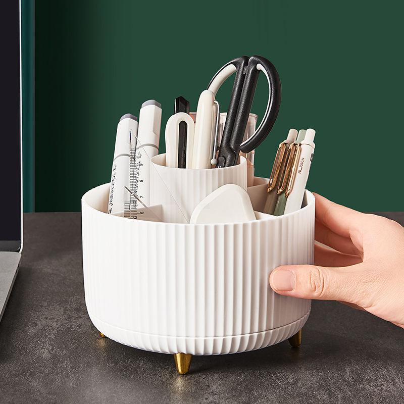 Drehbarer Stifthalter Großes Fassungsvermögen Schreibtisch Schreibwaren Kosmetik Aufbewahrungsbox Kinder Schreibtisch Make-up Pinsel Dose