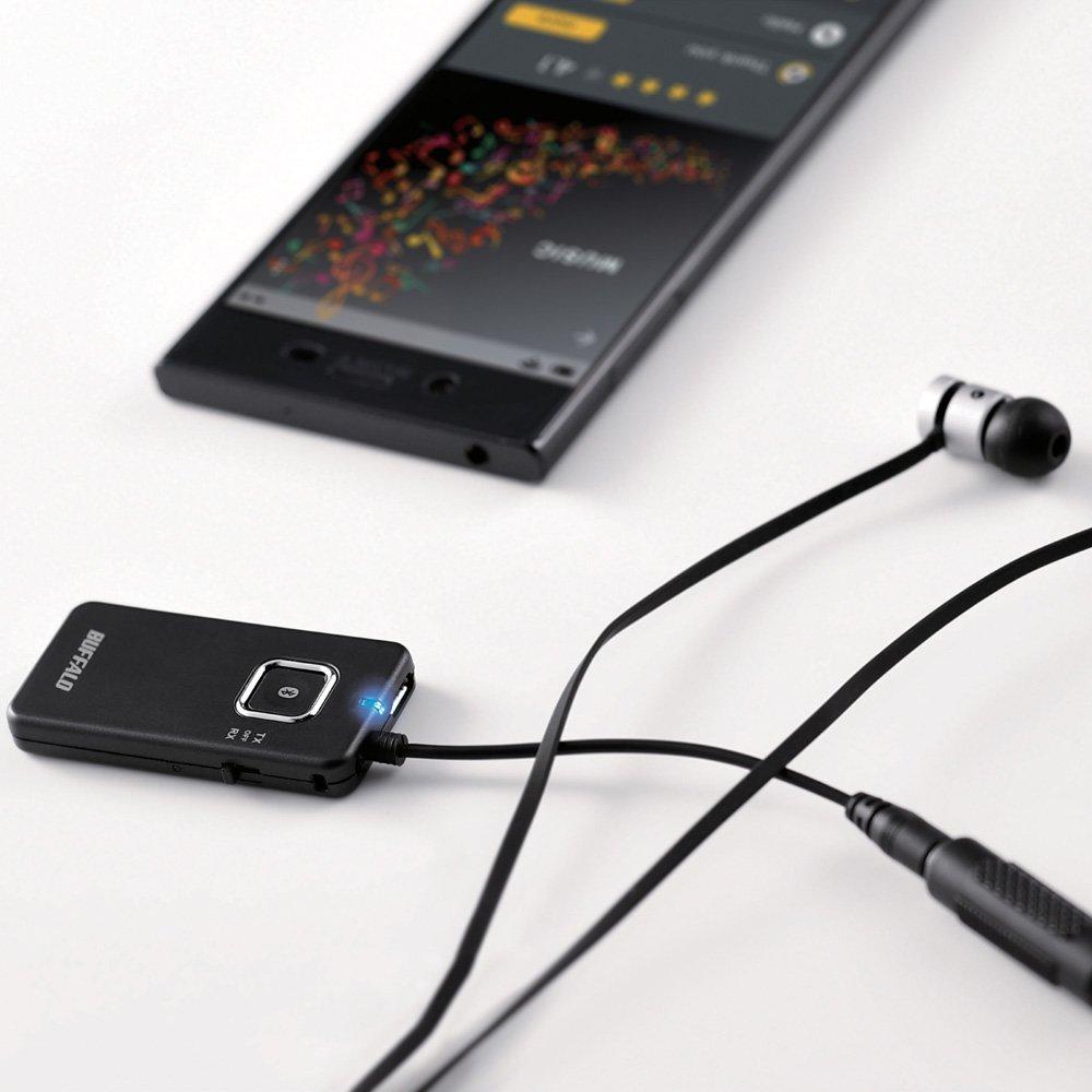 BUFFALO Bluetooth Audio Transmitter Receiver with Low Latency BSHSBTR500BK &