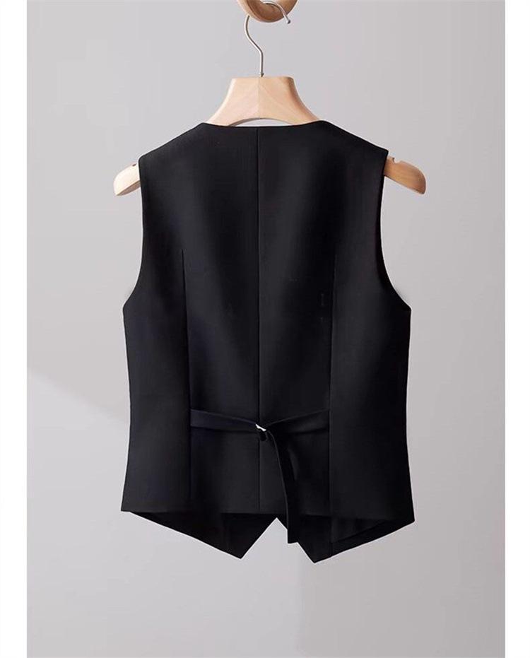 Chaleco versátil sin mangas para mujer: Ropa de Trabajo Profesional para Primavera y Otoño