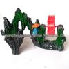 Aquarium Rockery Windmill Decoration with Air Pump-Driven Water Wheel