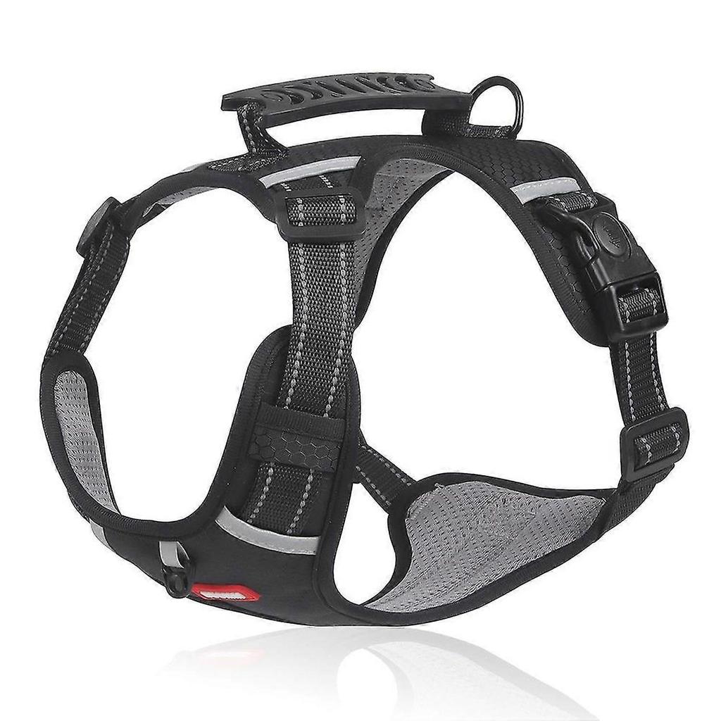 DUOMM HT-524 Breathable Pet Dog Harness Reflective Puppy Safety Vest with Control Handle ST - Yellow