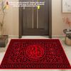 Red Lucky Treasure New Year Door Mat Entrance Carpet Festive Wedding Red Floor Mat Home Bedroom Rugs Antiskid Washable Footpad