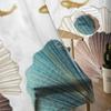 Ginkgo und Goldfisch Marmor Textur transparente Vorhänge für Wohnzimmer Fenster transparent Voile Tüll Vorhang Schlafzimmer Vorhänge