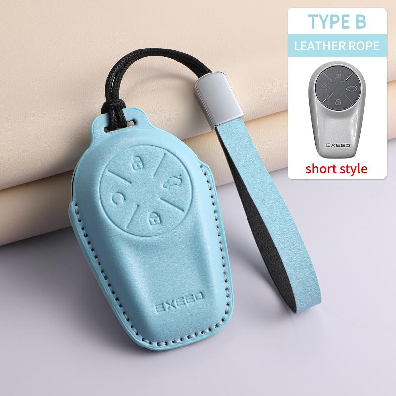 For Chery Exeed Et Txl Starway Vx Starlightrun C-Dm Car Keychain Protection Case Pu Car Remote Case Cover Shell Fashion Keychain