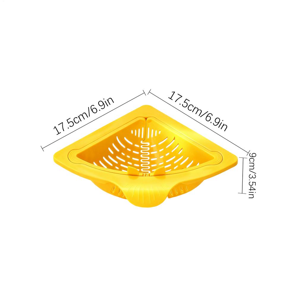 

Kitchen Sink Strainer Magnetic Sponge Holder Anti-Clog Corner Kitchen Sink Drain Basket For Garbage Disposal Home Apartment жовтий