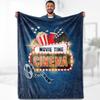 Musical Guitar Pattern Printed Blanket for Sofa Bed Travel Camping Living Room Office Conditioning Blanket for All Seasons Gifts