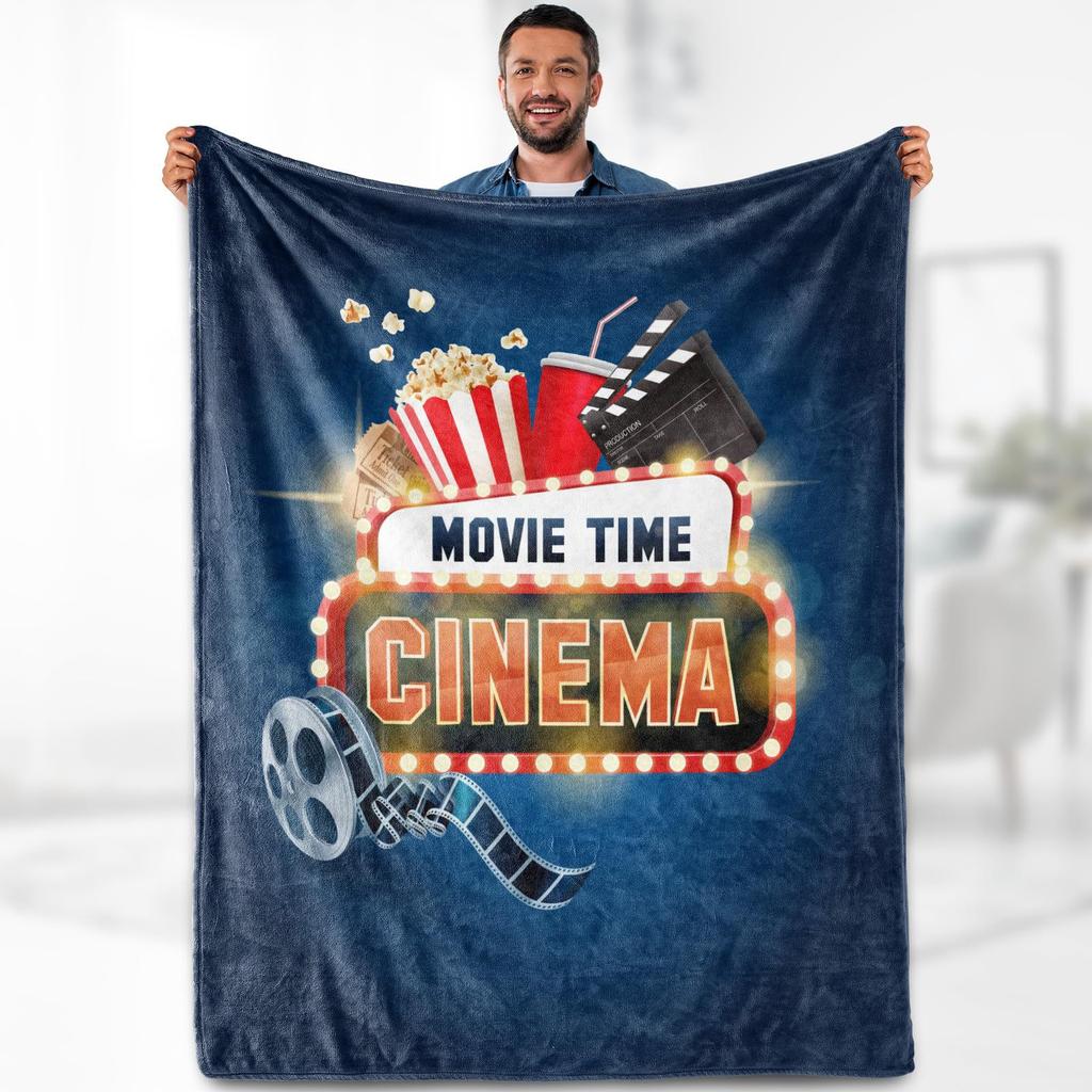 Musical Guitar Pattern Printed Blanket for Sofa Bed Travel Camping Living Room Office Conditioning Blanket for All Seasons Gifts