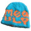Hat Minimalist Knit Embroidered Letters Meaulp Winter Warmth Protection Earmuff