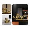 Aris & Juno Brass Prosperous Dragon Feng Shui Statue – Chinese Wealth & Prosperity Figurine for Entryway, Home Office Desk or Shelf Decor, Gift for