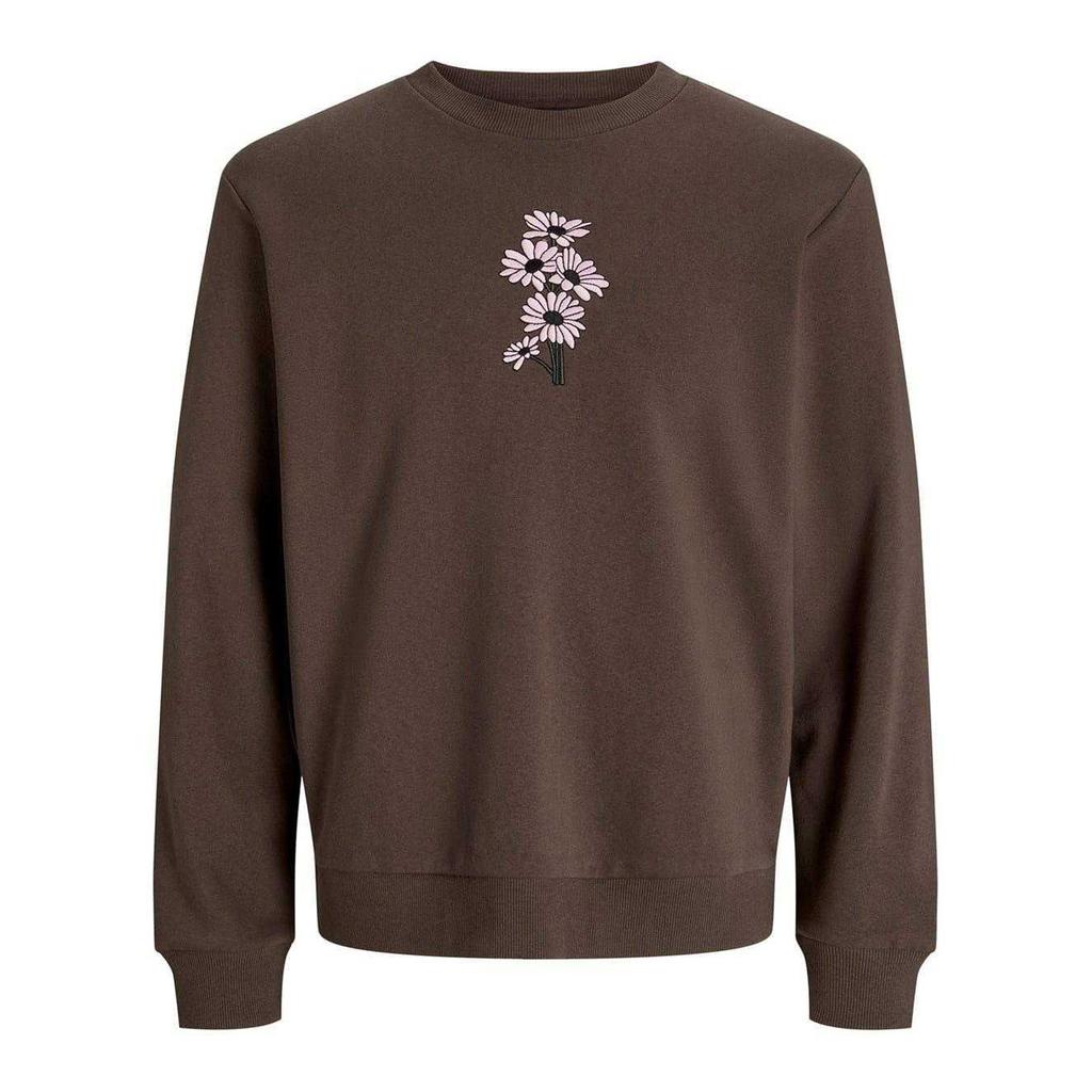 Jack And Jones Mens Embroidered Daisy Sweatshirt