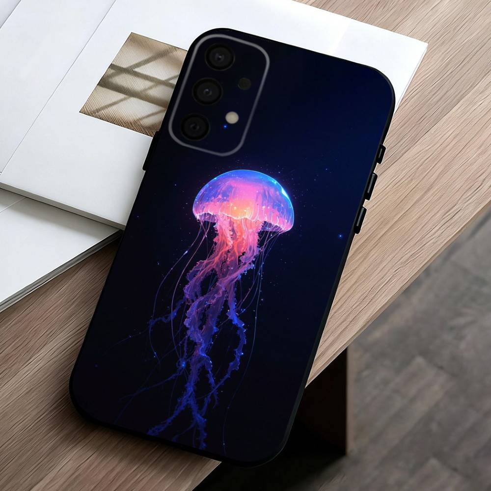 Pink Jellyfish Tear  Phone Case For Samsung Galaxy A73,A72,A71,A70,A53,A52,A51,Others Soft Black Cover