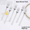 4/6/16/24Pcs Elegant Sliver Tableware Set Stainless Steel Cutlery Mirror Thin Fork Spoon High Polish Western Dinner Set4
