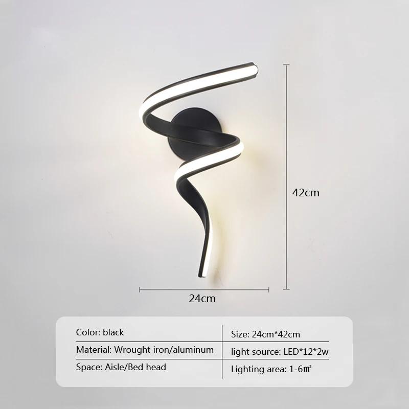 Modern Minimalist LED Wall Lamp Home Indoor Decor Wall Sconce For Living Room Bedroom Bedside Lustres Backgroud Light Decoration
