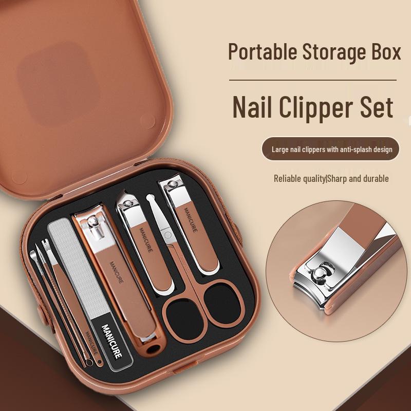 Portable Anti-Splash Nail Clipper & Manicure Set