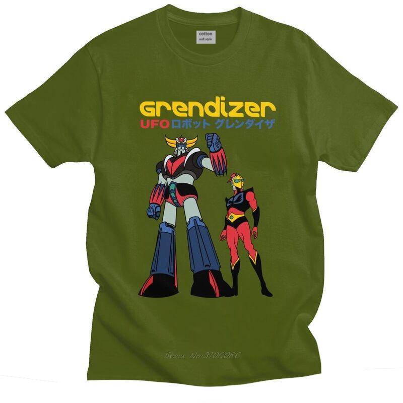 Nádherné pánské bavlněné tričko s krátkým rukávem Grendizer Ufo Robot Goldrake Actarus Mecha Anime Tričko Topy Grafické tričko