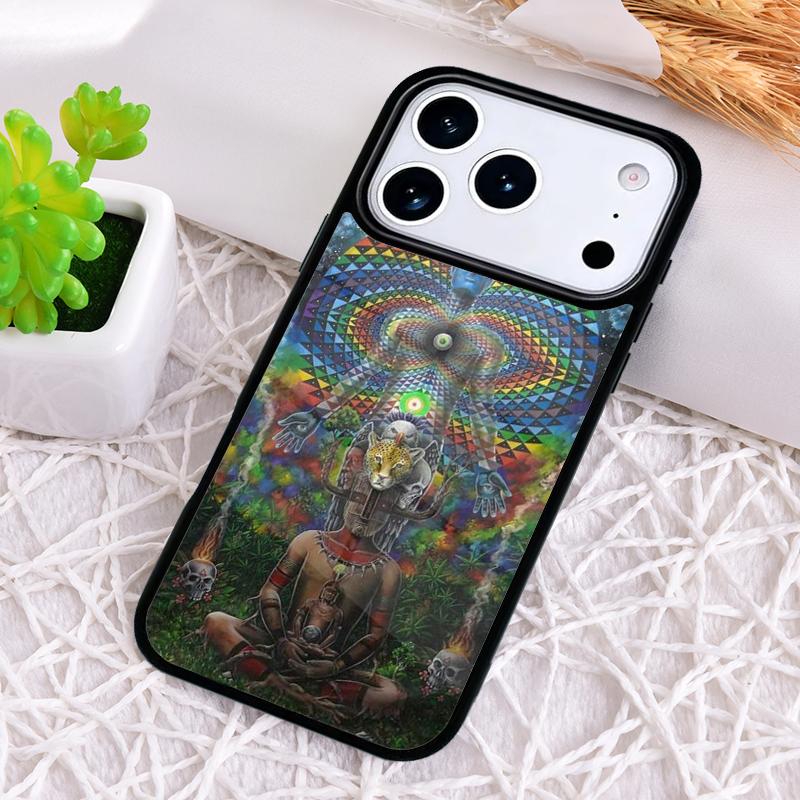 Hot Sell Spiritual Trippy Psychodelic Phone Case for iPhone 17 Air 16 15 11 12 14 13 Pro Max Shockproof Cover