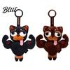 Hanging Dog Plushie Plush Muscular Bag Charm Stuffed Pendant for Charm Backpacks Handbags Schoolbags Animal with Metal Ring Handbag Accessory