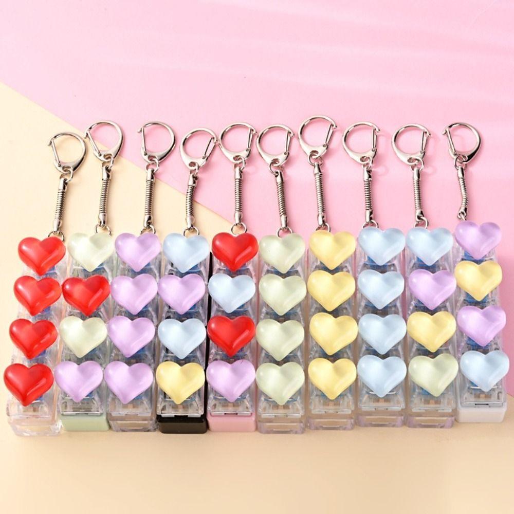 4 Keys Clickable Button Fidget Toy Decompression Fidget Keychain Bag Charm