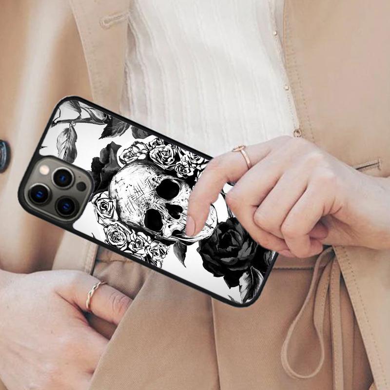 Gothic Fashion Skull Magnetic Phone Case For APPLE iPhone 17 Air 16 14 13 12 Pro Max 15 Plus Wireless Charge With MagSafe Cover