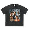 2026 Hot Sale Actor Pedro Pascal Fans Gift Graphic T Shirt Vintage Washed Pedro Pascal T-shirts Men Women Hip Hop Punk Streetwear Oversized Tshirt