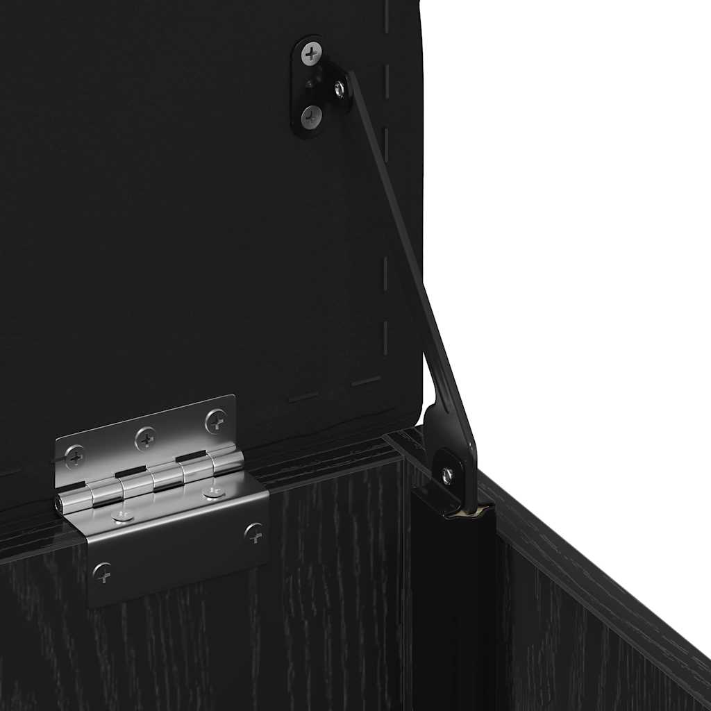 Storage Bench in Black Oak Look 42 x 42 x 45 cm