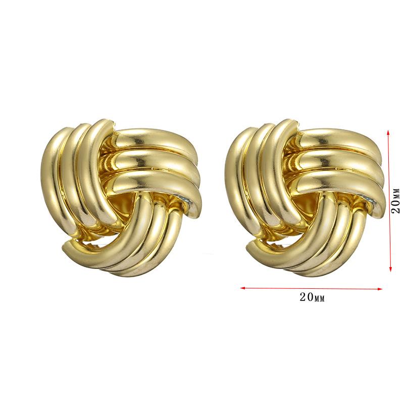 European and American INS retro style personalized design earneedle stainless steel earrings plated irregular love stud earrings