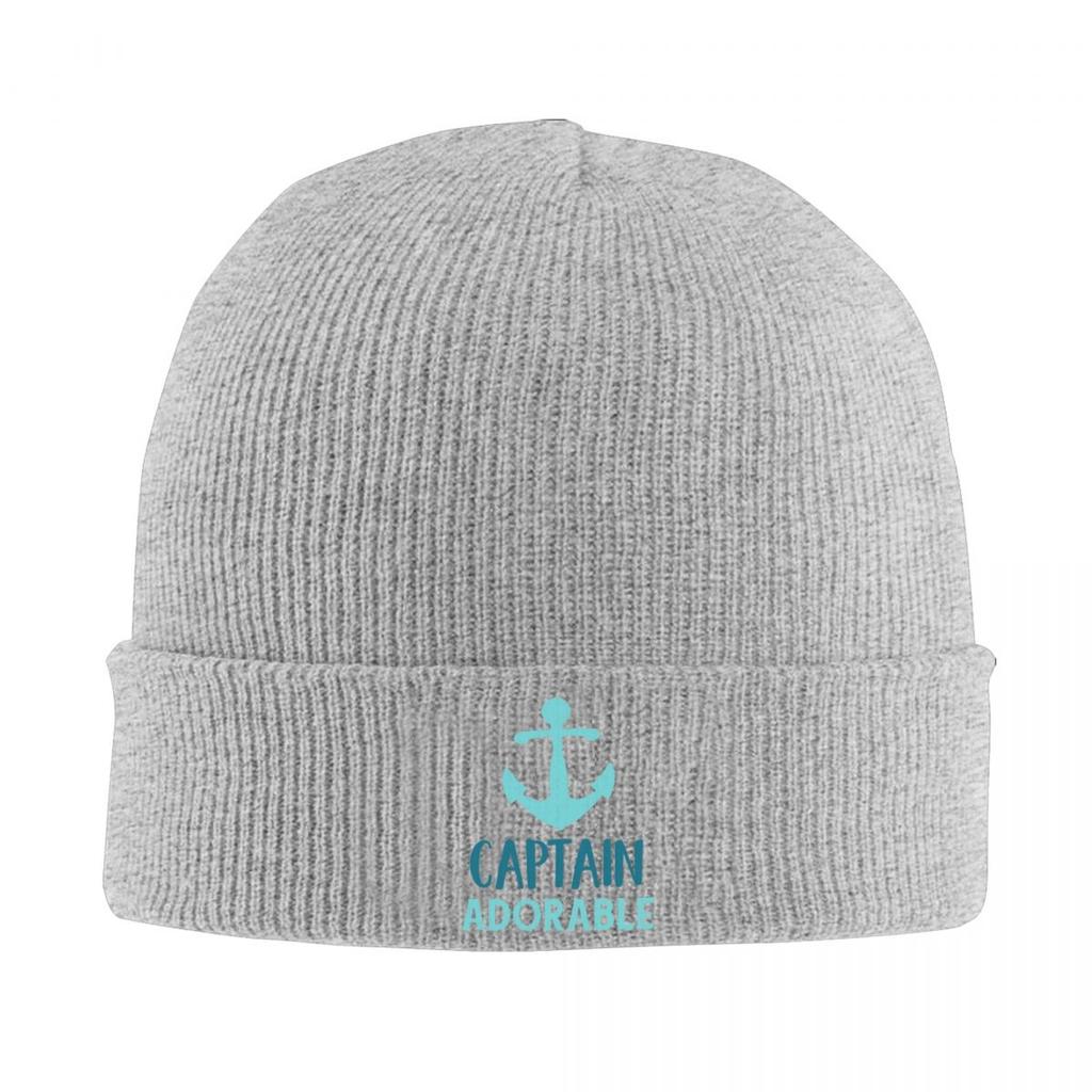 Captain Anchor Warm Knitted Cap Hip Hop Bonnet Hat Autumn Winter Outdoor Beanies Hats for Unisex Adult