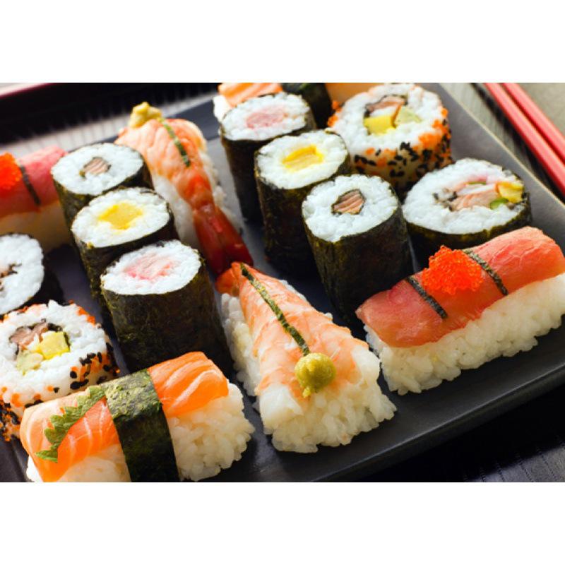Delicious Sushi Catering Decorative Wall Art: Kraft Paper Framed Mural