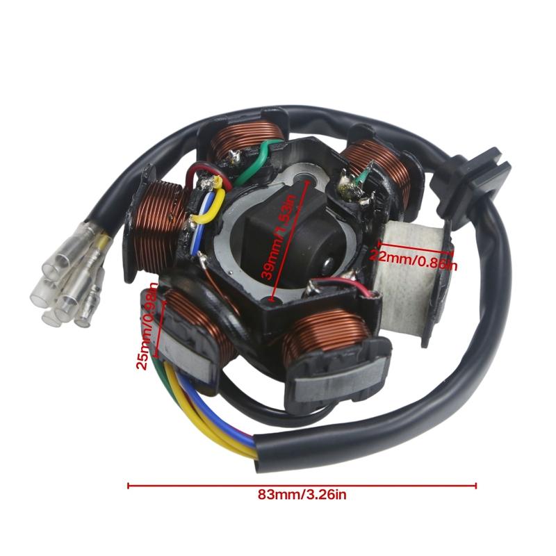 Motorcycle Ignition Stator Magneto Coil Modified For 139QMB 147QMD 152QMI 157QMJ GY6 49cc 50cc 110cc 125cc 150cc Scooter Moped