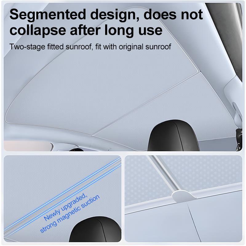Upgrade Ice Crystal Sunroof Sunshade For VOLVO EX30 2023 2024 2025 Roof Split Sun Shades Glass Roof Front Rear Skyline Car Tools