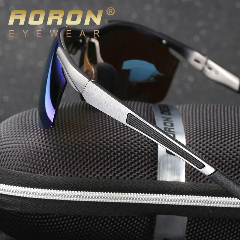 AORON Markendesign Aluminium-Magnesium-Rahmen Polarisierte Sonnenbrille Modeaccessoires Outdoor UV400 Reiten Radfahren Angeln Fahren Sportbrillen
