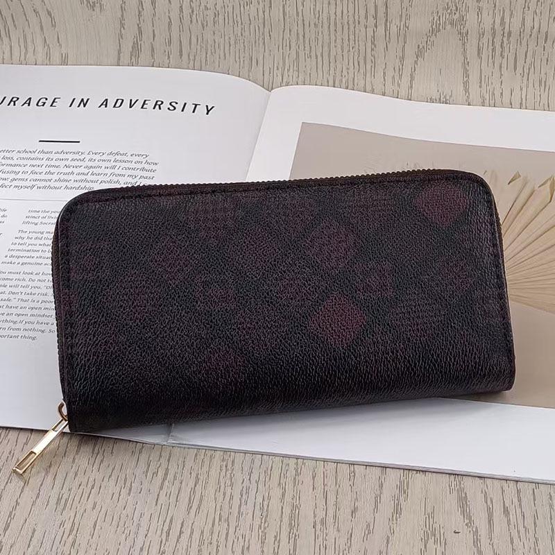European & American Fashion Large Capacity Zipper Clutch Wallet - Multi-Card Slot, Simple, High-End Design